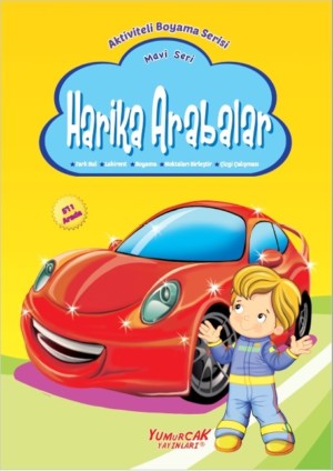 Harika Arabalar - Aktiviteli Boyama Kitabı (Mavi)