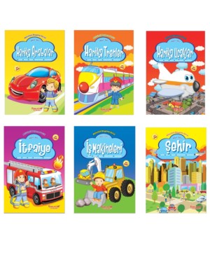 Aktiviteli Boyama Kitabı- Mavi Seri SET  (6 Kitap)