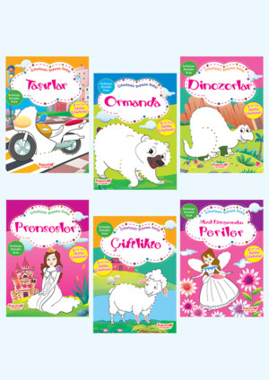 Çıkartmalı Boyama Serisi 6 Kitap Set