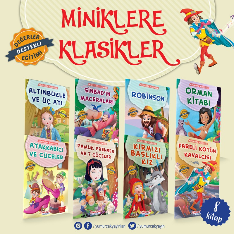 MİNİKLERE KLASİKLER SET - 8KİTAP -
