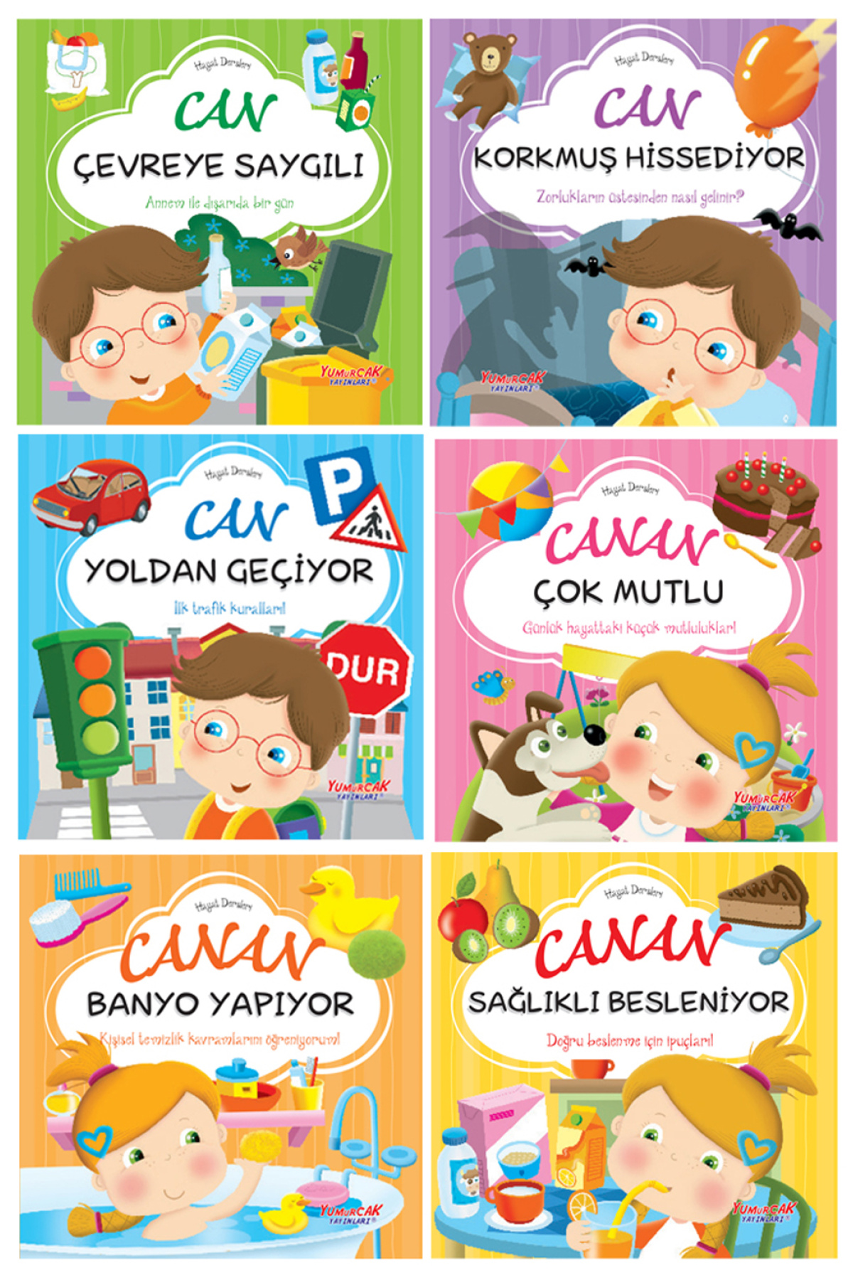 Hayat Dersleri Dizisi 6 kitap ( 22x22 cm ebat)