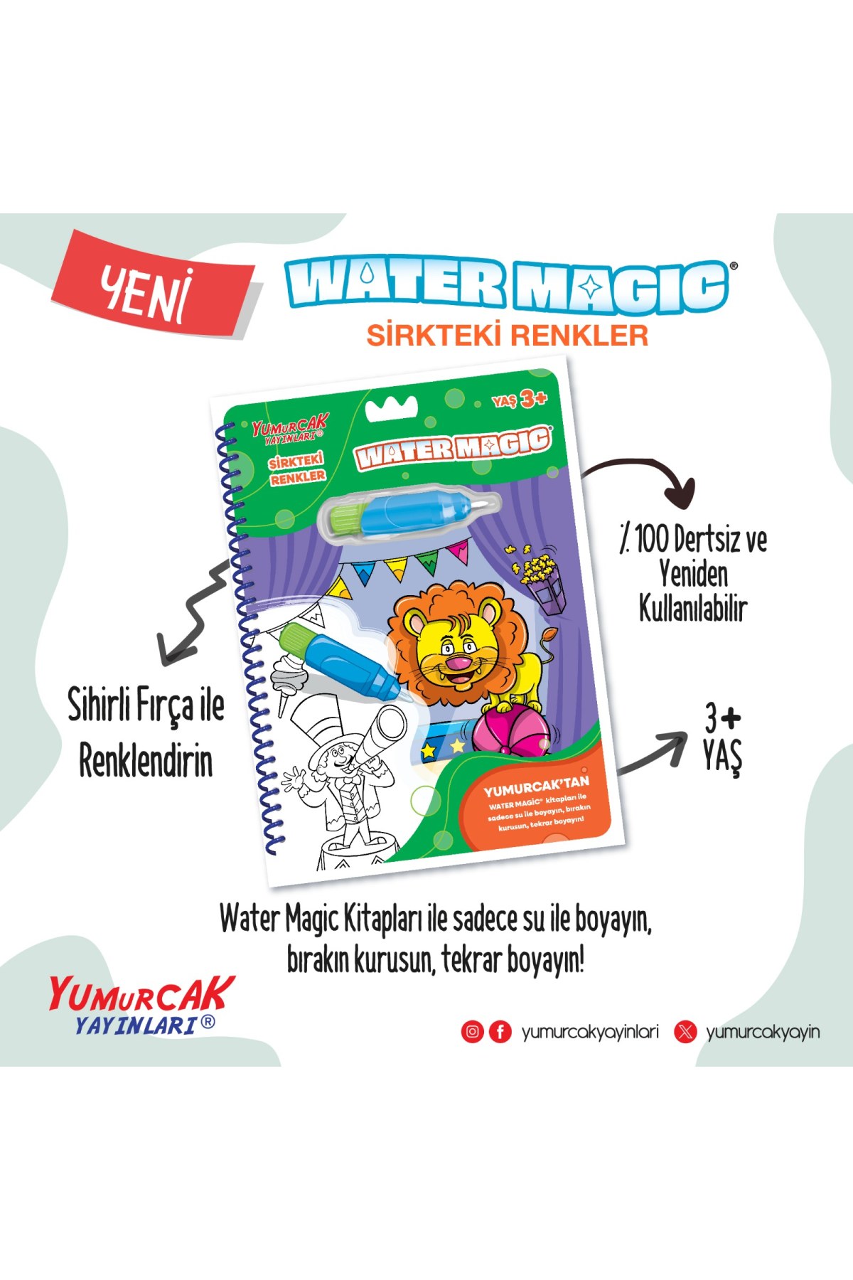Yeni Water Magic - Sirkteki Renkler (Özel Kalemli Boya Kit.) - Görsel 2