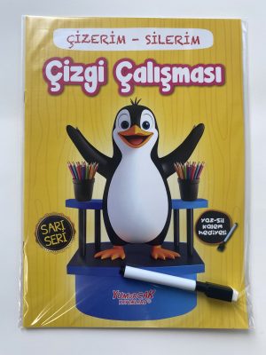 Çizerim Silerim Çizgi Çalışması (KALEM HEDİYELİ)