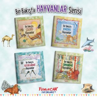 🌍 Bir Bakışta Hayvanlar Serisi 🐪🐬🐧🦊

Hayvanlar dünyasını keşfetmeye hazır mısınız? 🐾

Bir Bakışta Hayvanlar Serisi, çocukları farklı yaşam alanlarına götürüyor:

🏜️ Çöldeki Hayvanlar
🌊 Denizdeki Hayvanlar
❄️ Kutuplardaki Hayvanlar
🌲 Ormandaki Hayvanlar

Çocuklar birbirinden ilginç hayvanları tanırken; onların yaşadığı ortamları, özelliklerini ve doğadaki yaşamlarını keşfediyor. 🔎📚

Renkli çizimler ve eğlenceli anlatımıyla öğrenmeyi keyifli bir keşfe dönüştüren bu seri, küçük hayvanseverlerin kitaplığında yerini almaya hazır! ❤️

📚 Yumurcak Yayınları

#YumurcakYayınları #BirBakıştaHayvanlar #ÇocukKitapları #HayvanlarıKeşfet #ÇocuklardaOkuma