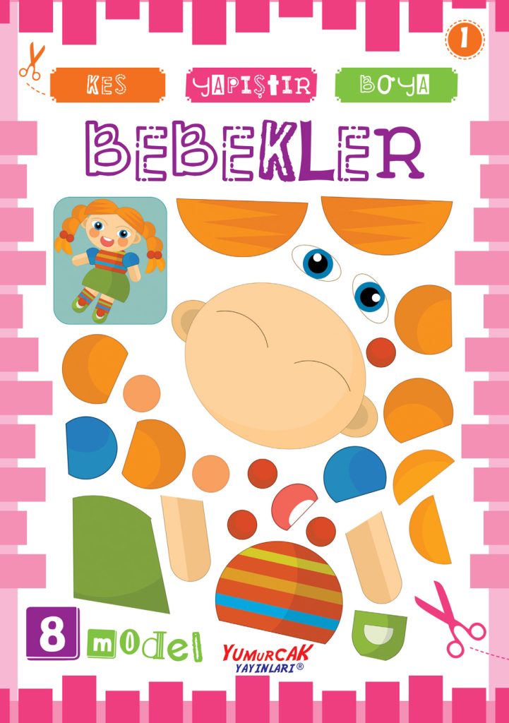 Kes Yapıştır Boya - Bebekler - 8 Model içerir