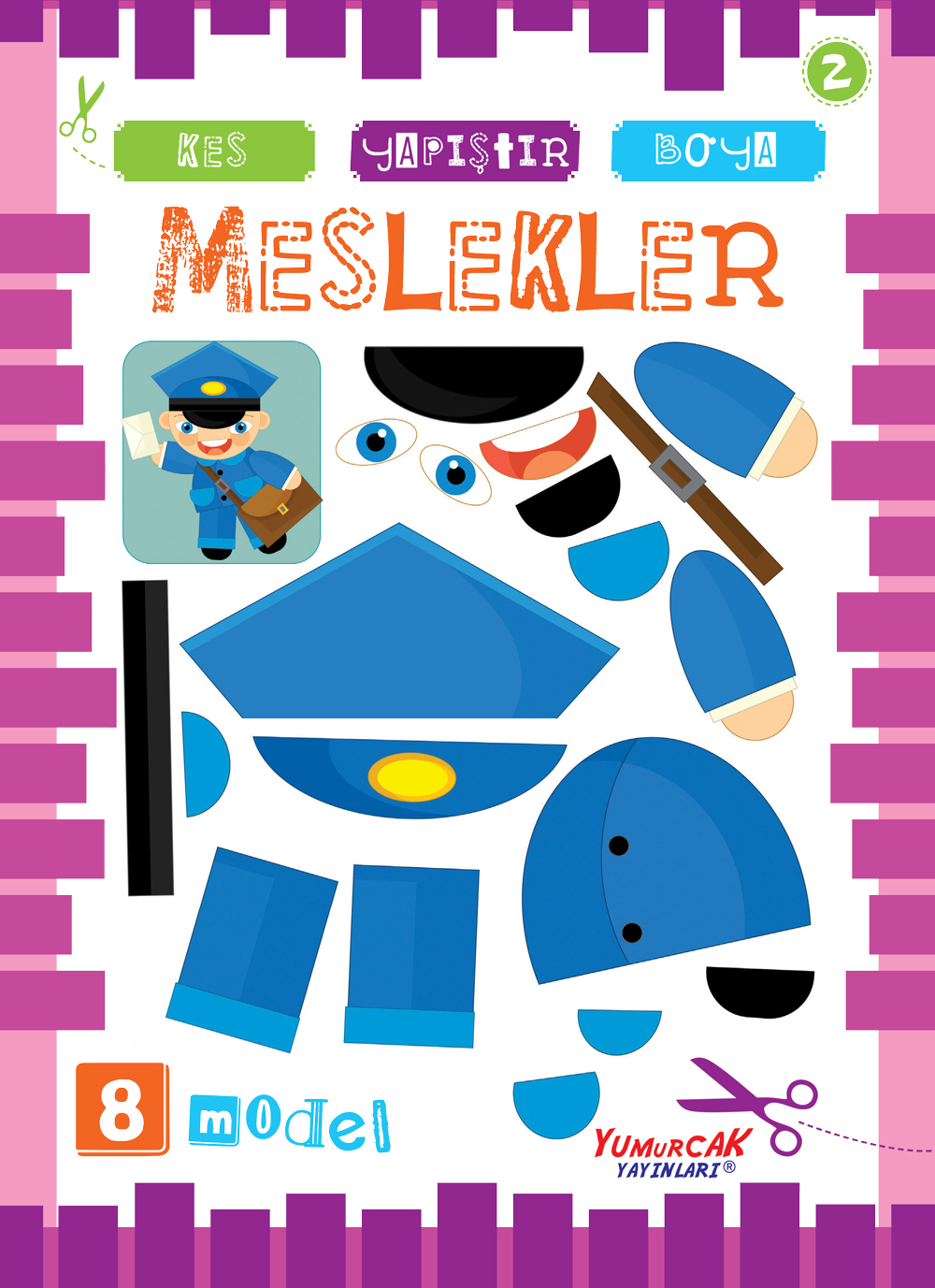 Kes Yapıştır Boya - Meslekler - 8 Model içerir