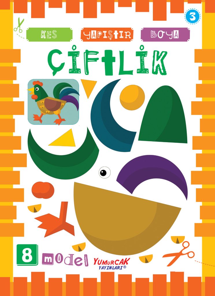 Kes Yapıştır Boya - Çiftlik - 8 Model içerir