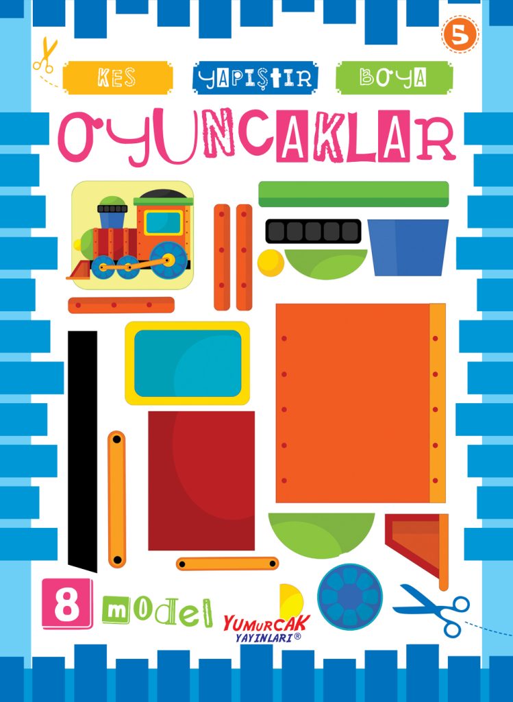 Kes Yapıştır Boya - Oyuncaklar - 8 Model içerir