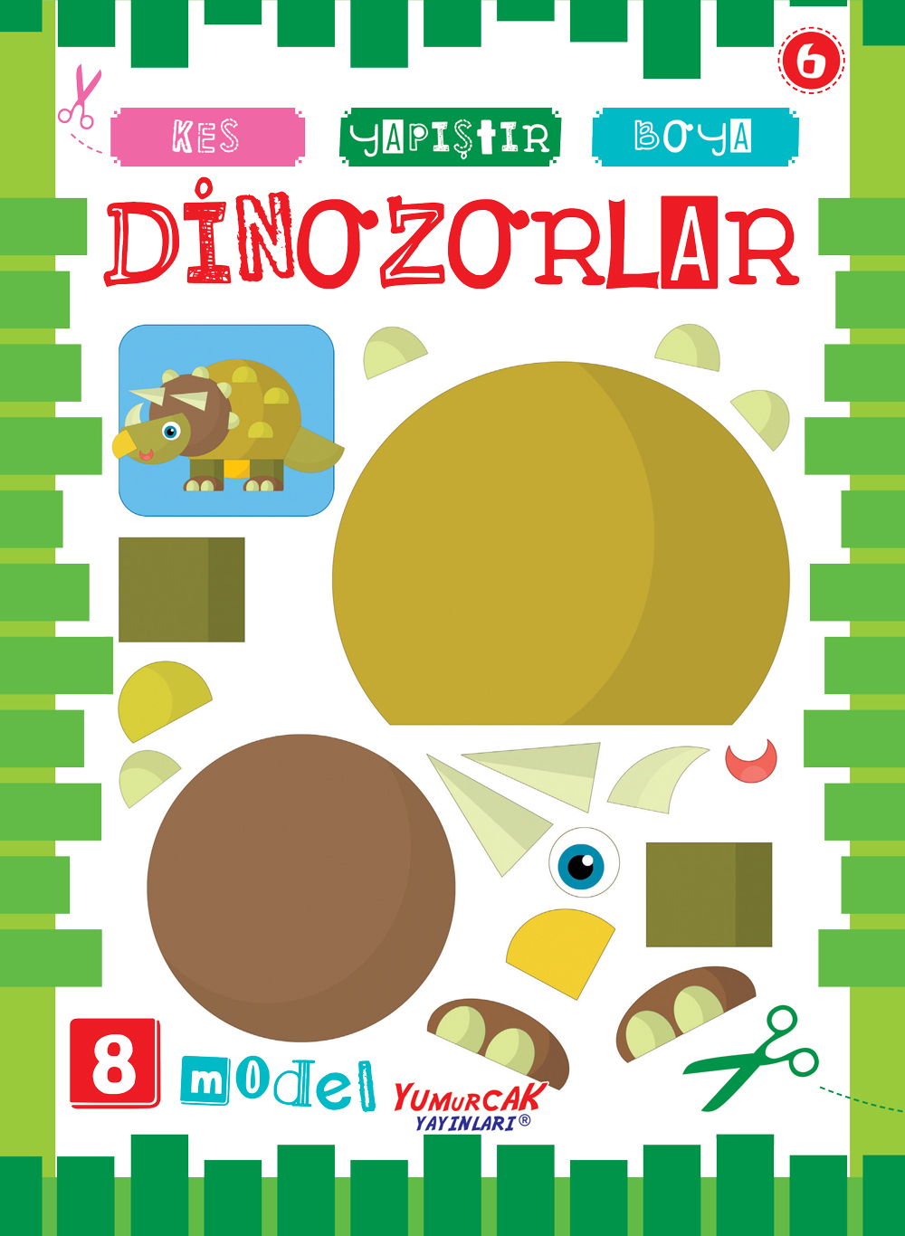 Kes Yapıştır Boya - Dinozorlar - 8 Model içerir