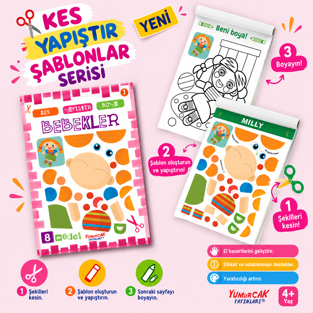 Kes Yapıştır Boya - Bebekler - 8 Model içerir - Görsel 4
