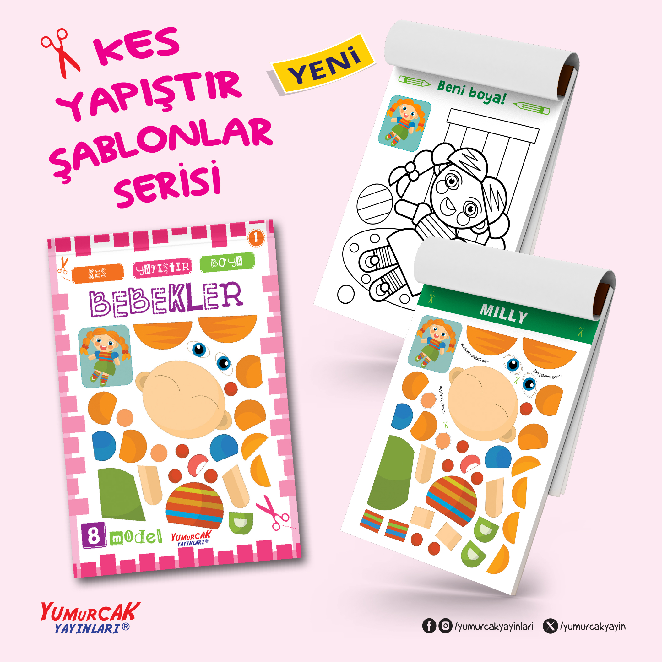 Kes Yapıştır Boya - Bebekler - 8 Model içerir - Görsel 2
