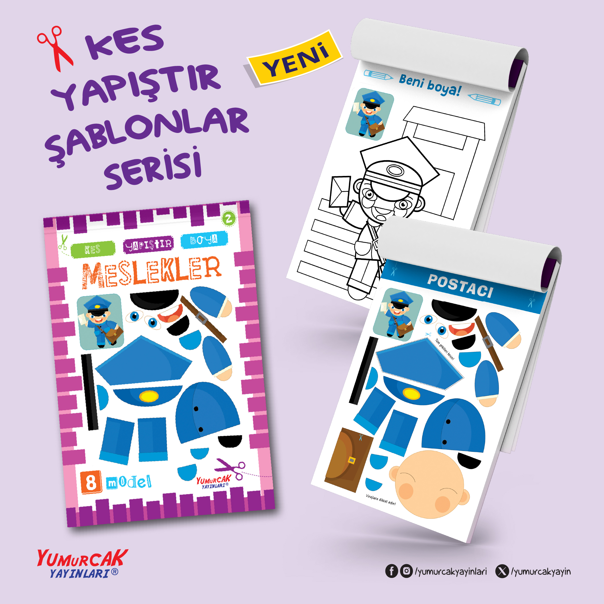 Kes Yapıştır Boya - Meslekler - 8 Model içerir - Görsel 2